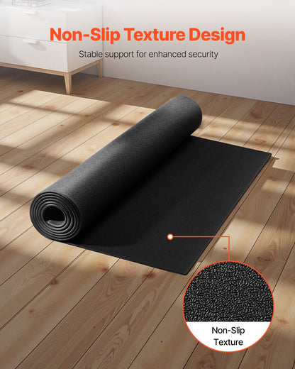Treadmill Mat for Carpet Floor, 6 mm Thick, 915x1820 mm Exercise Equipment Mat for Treadmills, Elliptical, Rowing Machine, High Density PVC Floor Protector, Waterproof and Non-slip for Home Gym
