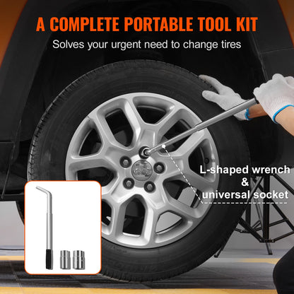 Saxdomkraft, 2,5 ton/2500 kg saxdomkraft för bil, lyfträckvidd 9,4 cm-43,4 cm saxdomkraft med spärrhandtag och vinkelnyckel, bärbar däckdomkraft för bilar, lastbilar, sedaner, minibussar