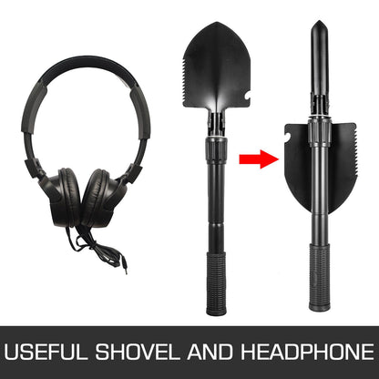 Gul metalldetektor 3010 Vattentät skivmetalldetektor Undervattens-, jord- och högprecisions-LCD-skärm Metalldetektor för vuxna och barn Hörlurar Automatisk detektor