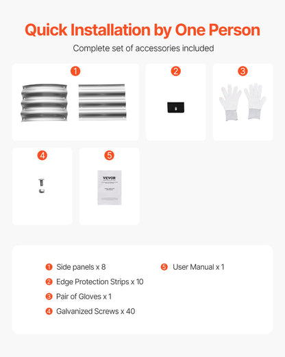 Metal Raised Garden Bed, 4 x 2 x 1 ft Outdoor Galvanized Planter Box, with Open Bottom, Large Oval Planter Raised Bed for Gardening Vegetables, Flowers, Herbs, and Succulent Plants, Silver