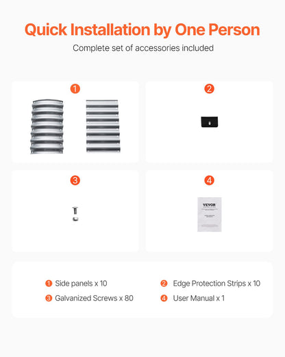 Upphöjd trädgårdsbädd i metall, 12,5 x 6,5 x 6,5 m galvaniserad planteringslåda för utomhusbruk, med öppen botten, stor oval planteringsbädd för trädgårdsskötsel av grönsaker, blommor, örter och suckulenter, silver
