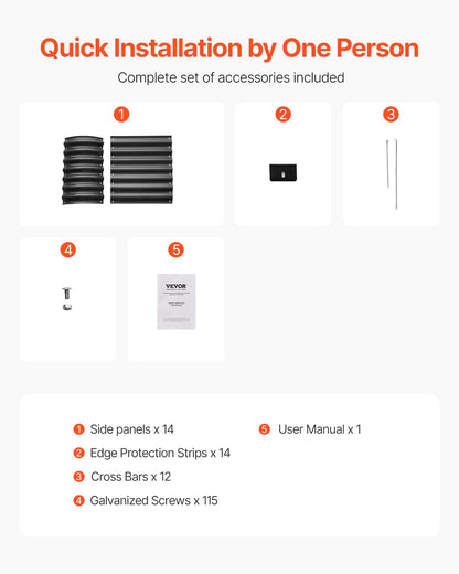 Metal Raised Garden Bed, 8 x 2 x 2 ft Outdoor Galvanized Planter Box, with Open Bottom, Large Oval Planter Raised Bed for Gardening Vegetables, Flowers, Herbs, and Succulent Plants, Dark Gray