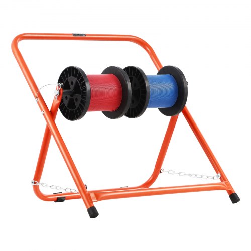 Cable Caddy, Heavy Duty Steel Frame, Spool Holder for Electrical Wires, Portable Wire Dispenser for Up to 508 mm / 20 in Diameter Spools, 45 kg / 100 lbs Capacity for Cable Reels, Electrical Industrial Retail