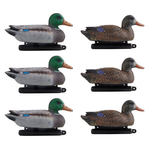 Duck Decoys, Realistic Floating Duck Decoys, Weight Forward Swim, Impact-Resistant & Silent XPE Duck Hunting Decoy Outdoor for Hunting, for Pool, Pond, and Lake, Garden Yard Decoration, 6-Pack