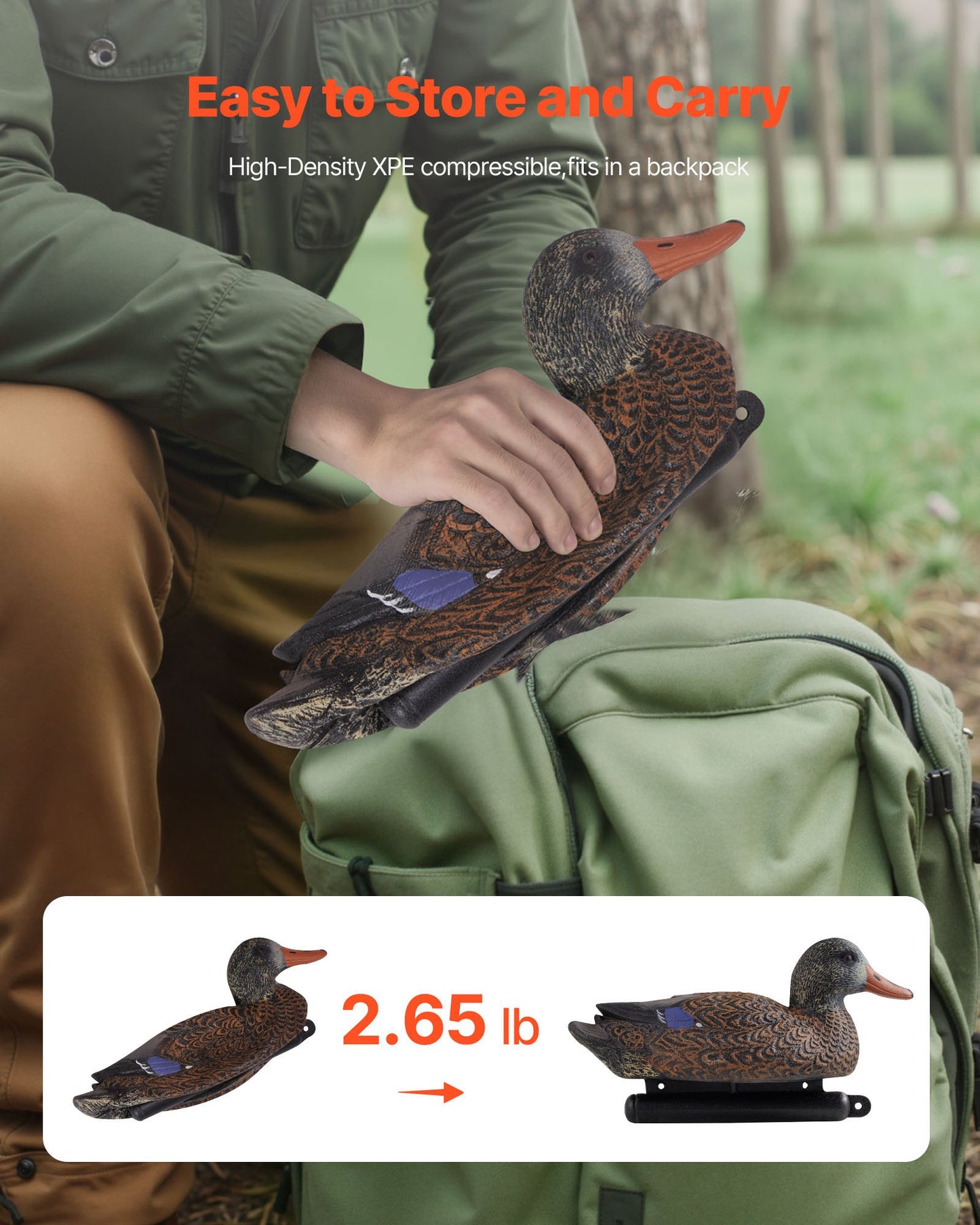 Anklockor, realistiska flytande anklockor, viktförskjutna simfångare, stöttåliga och tysta XPE-anklockor för utomhusjakt, för pool, damm och sjö, trädgårdsdekoration, 6-pack