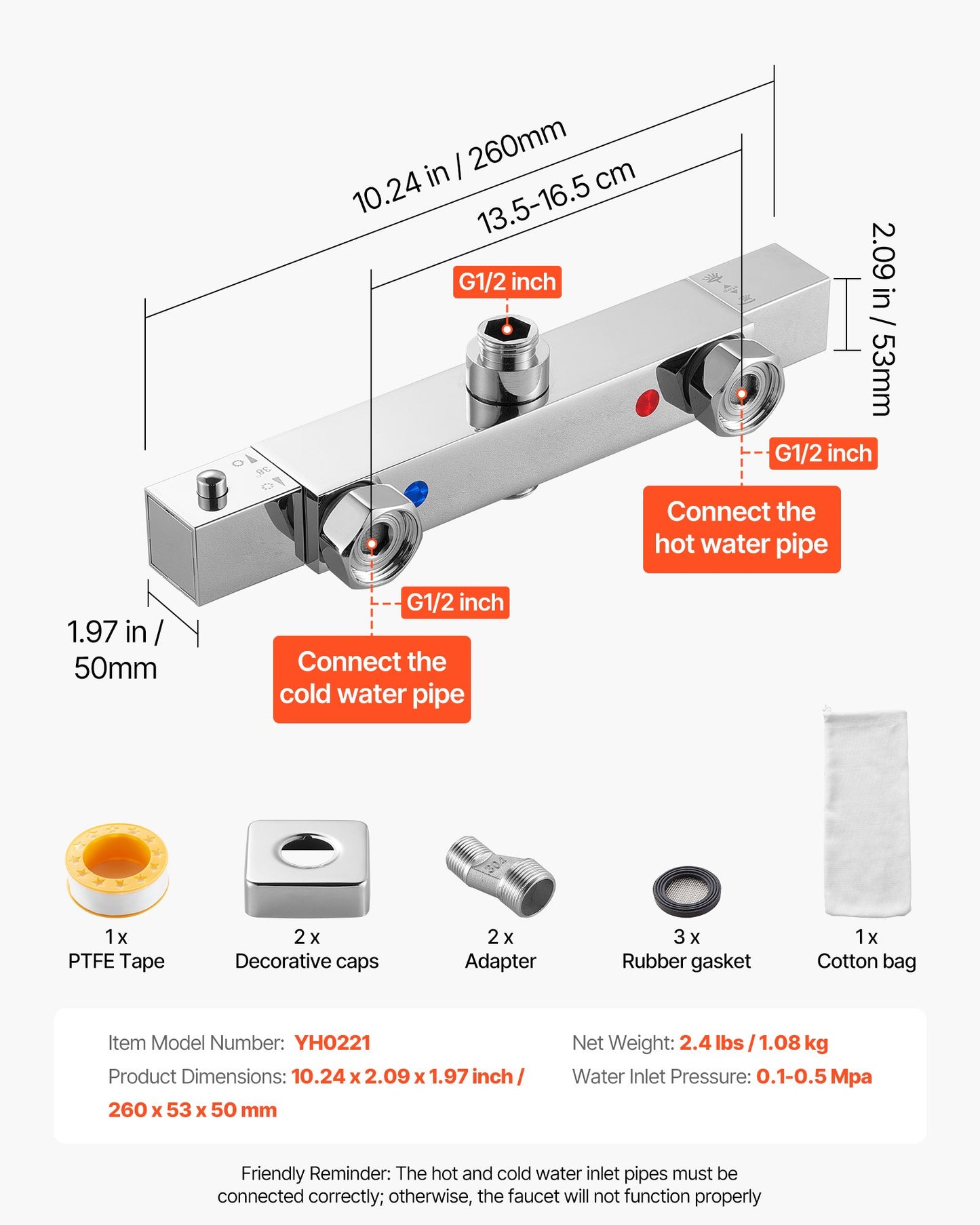 Termostatisk duschkranventil, 38℃ säkert lås termostatisk duschkranventil, varm- och kallvattenduschkranar temperaturreglerventiler för badrum, husbil, hotell, två hål och kromsilver