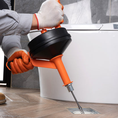 Drain Auger 762 cm, Plumbing Snake with Drill Attachment, Plumbers Snake Drain Clog Remover for Kitchen Bathroom Shower Sink with Protective Hose and Gloves