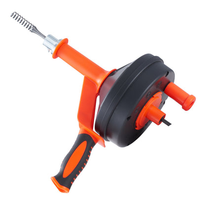 Drain Auger 762 cm, Plumbing Snake with Drill Attachment, Plumbers Snake Drain Clog Remover for Kitchen Bathroom Shower Sink with Protective Hose and Gloves