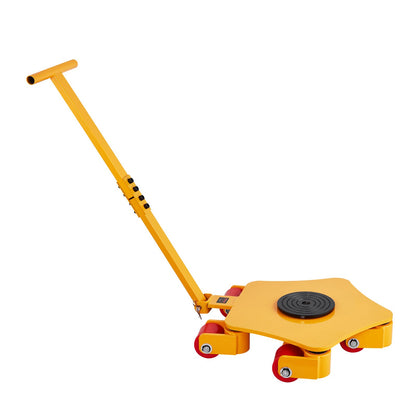 Maskinskridsko, 8800 lbs maskinflyttskridsko, maskinflyttskridsko med 360° rotationslock och PU-svänghjul, kraftig industriell maskinflyttskridsko med handtag för lager, verkstad