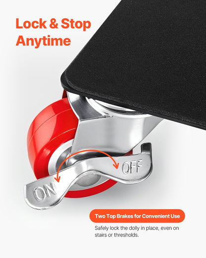 Furniture Dolly, Maximum Load 1200 lbs, Heavy Duty Furniture Movers with 5 360° Rotation Wheels, Carbon Steel Panel, Furniture Lift Slider Tool Set for Appliances, Sofa, Fridge, Washing Machine