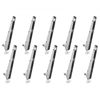 Barbed Wire Arm, 10 Packs 14.8 in Fence Post Extender for 1.3" to 1.5" Chain Link Fences, U Bracket Design, Galvanized Steel Fence Height Extender, Protect Privacy and Prevent Pets Jumping Off
