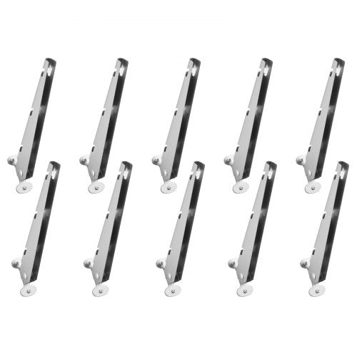 Taggtrådsarm, 10-pack 310 mm förlängare för staketstolpar, platt eller ytmonterad, förlängare av galvaniserat stål, skyddar avskildhet och förhindrar att husdjur hoppar av, för utomhusbruk av trä och betong