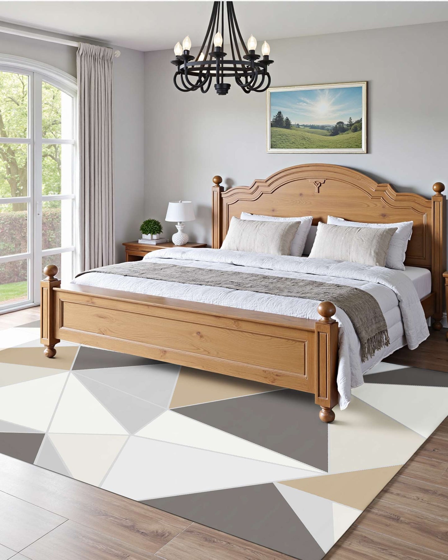 Area Rug, 5 x 7 ft Large Washable Rug, Non-Slip and Tear-Resistant Soft Carpet, Pet & Child Friendly Modern Area Rugs, Indoor Mat for Bedroom, Living Room, Kids Room, Entryway, Charcoal Gray