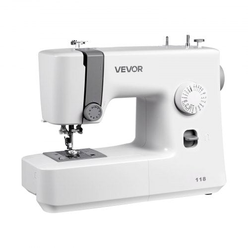 Sewing Machine, 18 Stitch Applications, with LED Light and Foot Pedal, Simple Dial Control, Interior Metal Frame, Lightweight and Portable Beginner Sewing Machine for Adults Crafts and Mending