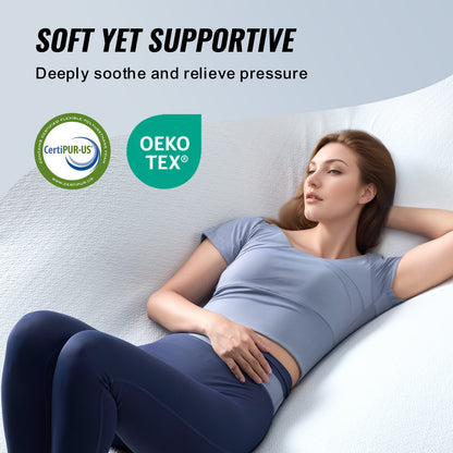 Mattress Topper, Queen Size, 76.2 mm Thickness, Soft Memory Foam Pad, Premium Cooling Gel Infusion, Detachable and Washable Casing, Compressed Package for Quick Setup, Comfy Support for Any Bed