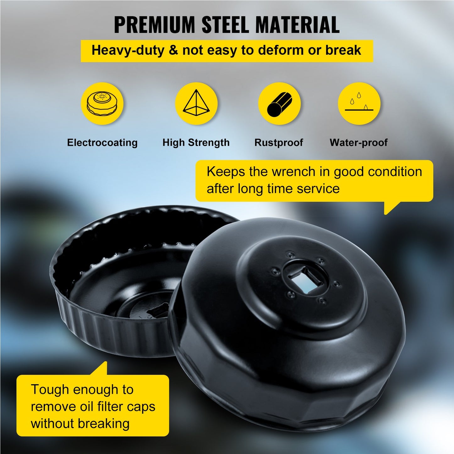Oljefilterhylsnyckelsats, 30-delars oljefilternyckelsats, Robust oljefilterhylsa i stål, 3/8" oljefilterhylsa, Lågprofils oljefilterhylsnyckelsats för enkel åtkomst, Oljefilternyckelsats