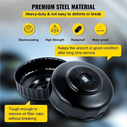 Oljefilterhylsnyckelsats, 30-delars oljefilternyckelsats, Robust oljefilterhylsa i stål, 3/8" oljefilterhylsa, Lågprofils oljefilterhylsnyckelsats för enkel åtkomst, Oljefilternyckelsats