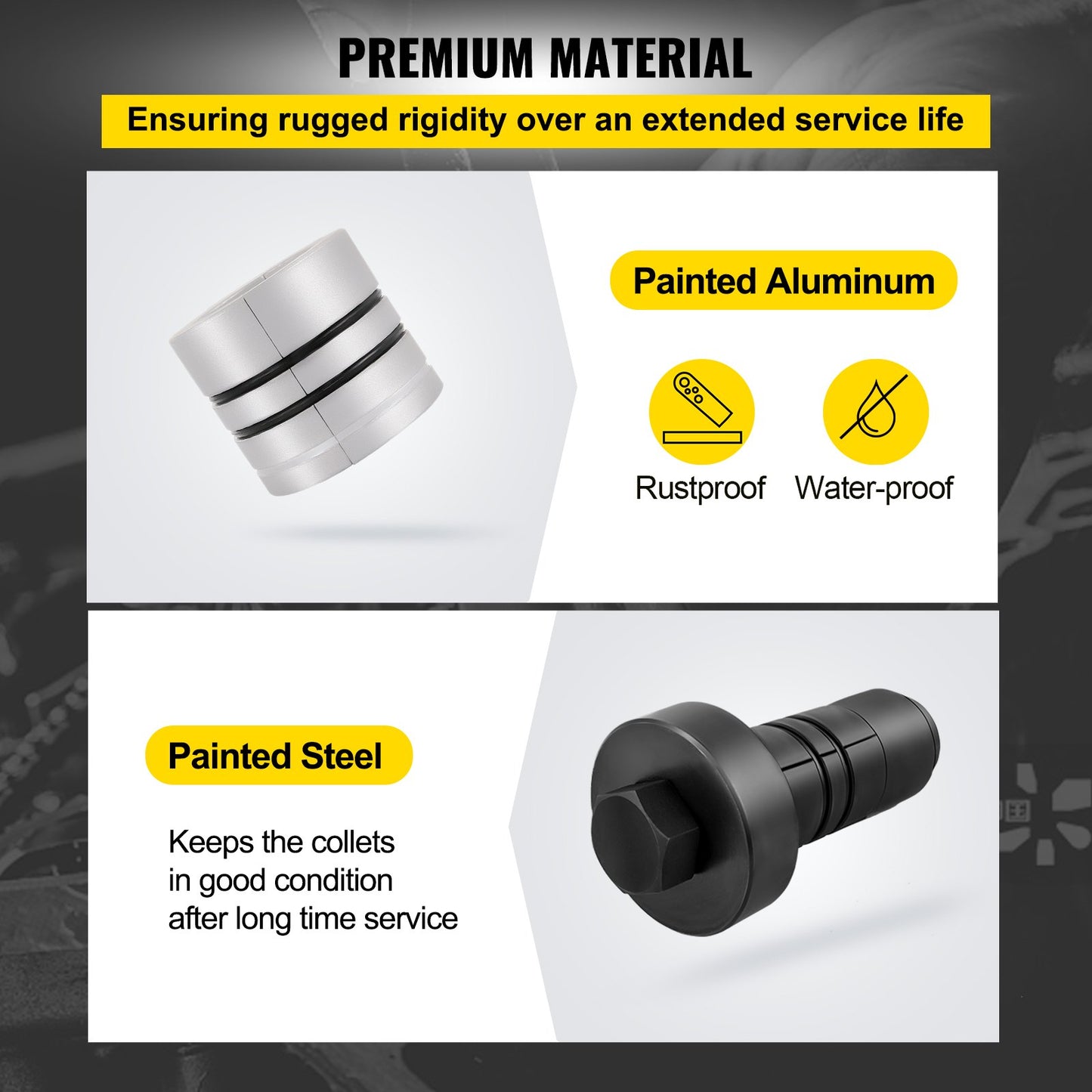 FlowerW Exhaust Pipe Expander Kit, Exhaust Pipe Stretcher Kit 1-5/8" to 4-1/4", Pipe Stretcher Kitfor Tail Pipe Tube with Storing Case, 7 Pcs Pipe Expander, Exhaust Stretcher