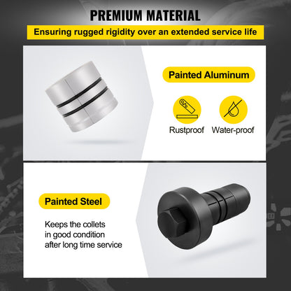 FlowerW Exhaust Pipe Expander Kit, Exhaust Pipe Stretcher Kit 1-5/8" to 4-1/4", Pipe Stretcher Kitfor Tail Pipe Tube with Storing Case, 7 Pcs Pipe Expander, Exhaust Stretcher