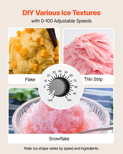 Snöflinge-ismaskin, 40 kg/24 timmar snöflinge-ismaskin, ismaskin med rostfritt stålblad, elektrisk snökonsmaskin med 1,8 liters tank, 90 sekunders snabb förkylning, för hemmet och små sammankomster
