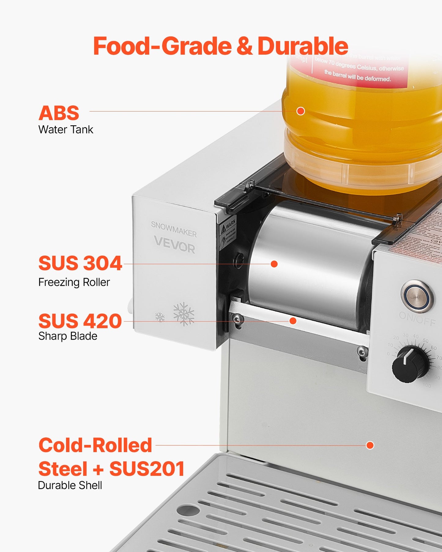 Snöflinge-ismaskin, 40 kg/24 timmar snöflinge-ismaskin, ismaskin med rostfritt stålblad, elektrisk snökonsmaskin med 1,8 liters tank, 90 sekunders snabb förkylning, för hemmet och små sammankomster
