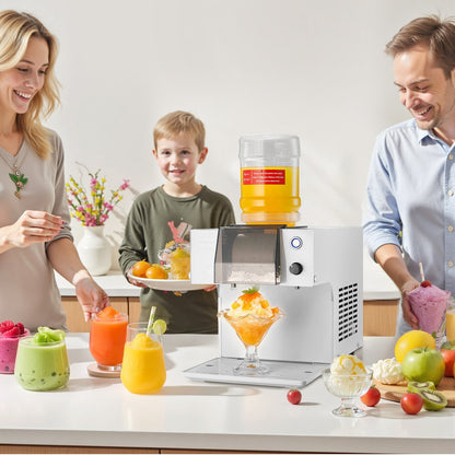 Snöflinge-ismaskin, 40 kg/24 timmar snöflinge-ismaskin, ismaskin med rostfritt stålblad, elektrisk snökonsmaskin med 1,8 liters tank, 90 sekunders snabb förkylning, för hemmet och små sammankomster