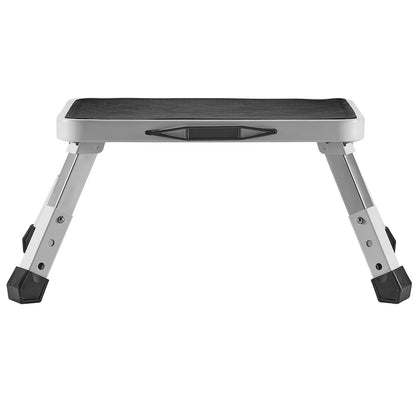 Pall 1-stegs 150 kg kapacitet, hopfällbar stålstege 3 justerbara höjder, bärbara småbarnspallar för vuxna, halkfria och robusta stegar för kontor, husbilar, husdjur, badrum, sovrum