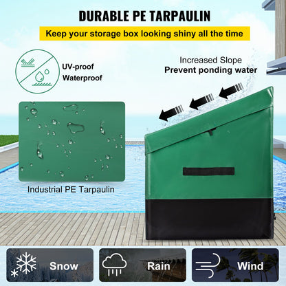 Outdoor Storage Box Patio Deck Box 567.8 L Waterproof PE Tarpaulin