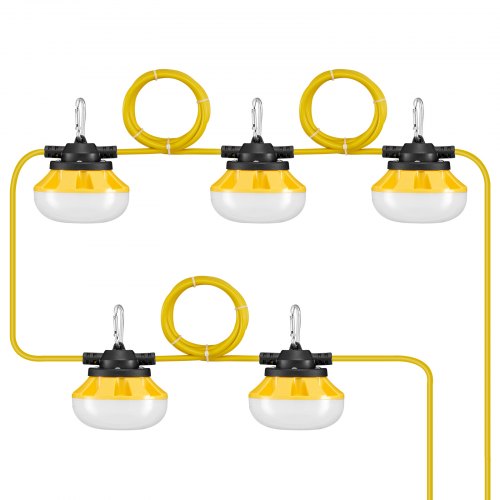 15.24m Construction String Work Lights 50W 5000LM Connectable Waterproof