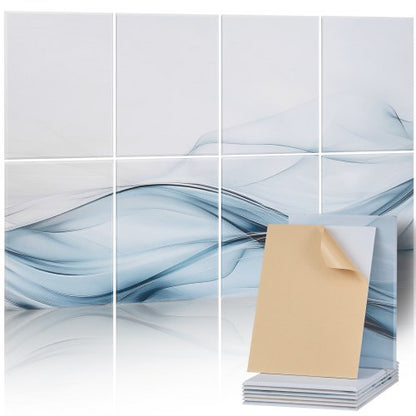 8 Pack Art Acoustic Panels, 47.24 x 23.62 x 0.4 inch Soundproof Wall Tiles, Self Adhesive Decorative Sound Dampening Absorbing Boards for Home, Office, Studio, Gaming Room,Theater,Simplicity