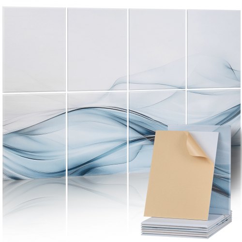 8 Pack Art Acoustic Panels, 47.24 x 23.62 x 0.4 inch Soundproof Wall Tiles, Self Adhesive Decorative Sound Dampening Absorbing Boards for Home, Office, Studio, Gaming Room,Theater,Simplicity