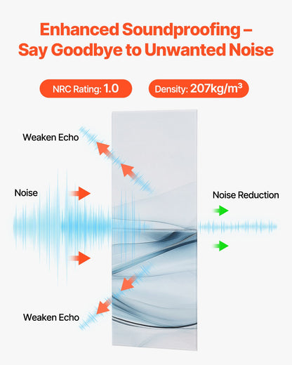 8 Pack Art Acoustic Panels, 47.24 x 23.62 x 0.4 inch Soundproof Wall Tiles, Self Adhesive Decorative Sound Dampening Absorbing Boards for Home, Office, Studio, Gaming Room,Theater,Simplicity