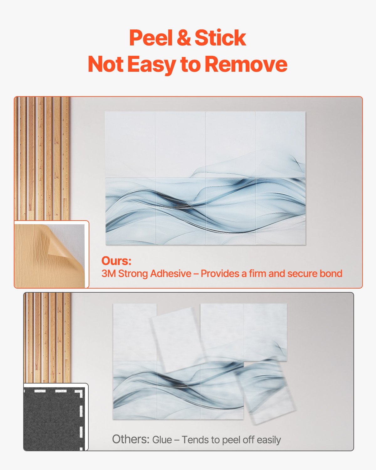 8 Pack Art Acoustic Panels, 47.24 x 23.62 x 0.4 inch Soundproof Wall Tiles, Self Adhesive Decorative Sound Dampening Absorbing Boards for Home, Office, Studio, Gaming Room,Theater,Simplicity