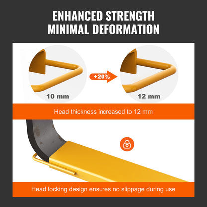 Pallet Fork Extensions, 84" Length 4.5" Width, Heavy Duty Carbon Steel Fork Extensions for Forklifts, 1 Pair Forklift Extensions, Industrial Forklift Fork Attachments for Forklift Truck, Yellow