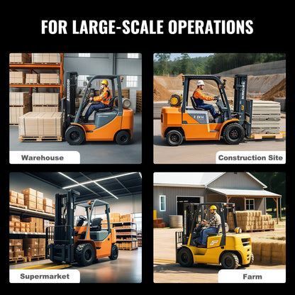 Pallgaffelförlängningar, 96" längd, 5,5" bredd, kraftiga gaffelförlängningar i kolstål för gaffeltruckar, 1 par gaffeltruckförlängningar, industriella gaffeltrucksfästen för gaffeltruckar, gul