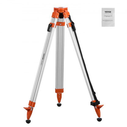 Laser Level Tripod Stand, 5/8"-11 Thread Mount, 16.53-65.55 inch Height Adjustment Heavy Duty Survey Tripod for Construction Laser Level Scanner, Retractable Legs Non-Skid Feet Professional