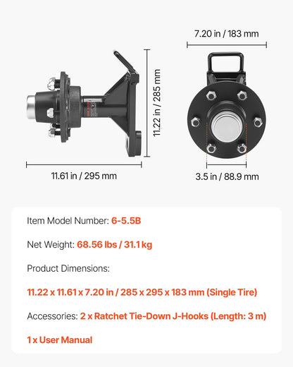 Hjul för fraktcontainrar med 6 hjul, axel för kraftig fraktcontainrar med spärrhake - kan flyttas 6–12 m, säker transport för docka, lager, byggarbetsplats, svart