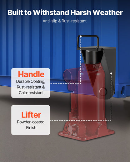 Containerlyft med U-format handtag, 1-pack, nivåutjämnare som tål sol och regn, kraftig containerlyft för sjöfart, logistik, lagerhantering