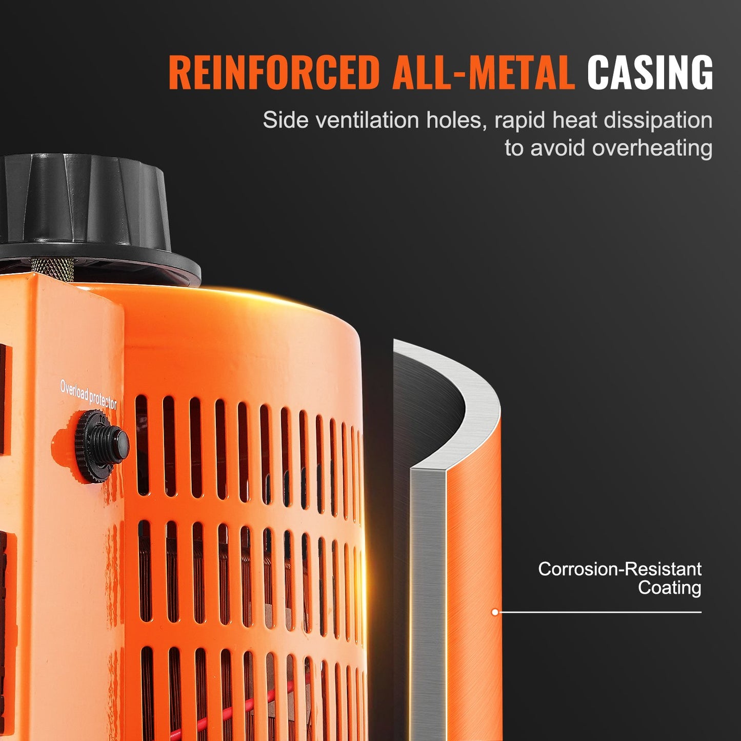 1000VA automatisk variabel spänningstransformator, 3,3 Amp, 230V ingång 0-300V utgång AC spänningsregulator, med LCD-display 4 extra säkringar termisk kontrollbrytare för hemmakontor, CE-certifierad