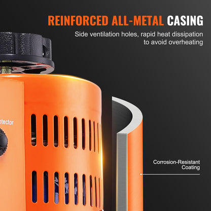 1000VA automatisk variabel spänningstransformator, 3,3 Amp, 230V ingång 0-300V utgång AC spänningsregulator strömförsörjning, med 4 extra säkringar termisk kontrollbrytare för hemmakontor, CE-certifierad