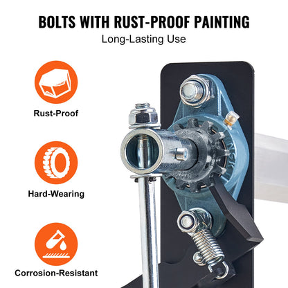 Handvevad presenningsrulle, 64" till 104" bred, aluminiumlegering, manuell hyttnivå presenningsrulle för dumper med 7" svampinpackat handtag, perfekt för dumper, släpvagnar, sopbilar (utan presenning)