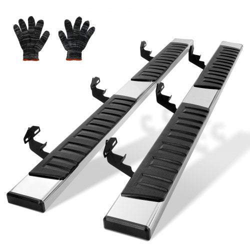 Running Boards, 6" Step Bars Compatible with 2009-2018 Dodge Ram 1500/2010-2023 Ram 2500/3500 (Includes 2019-2023 Classic) Crew Cab, 201 Stainless Steel Side Steps Nerf Bars, 500LBS, 2 PCS
