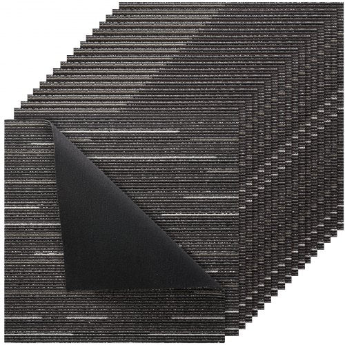 Carpet Tiles Reusable 610x610 mm, 24 PCS Modular Carpet Square Rug, Commercial Floor Soft Padded for Seamless Cover 8.9㎡, Easy DIY Replacement for Living Room Bedroom Office Indoor, Gray