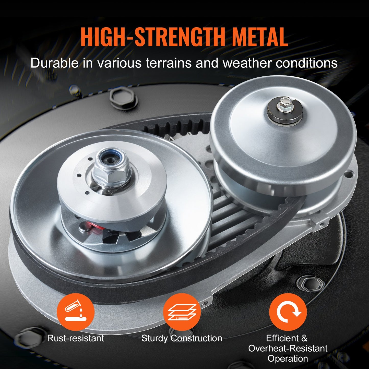 Drivkoppling, 2-8 hk motor, 2000 varv/min höghållfast drivkoppling med asymmetriskt designade hjul och robust gummirem, robust och hållbar koppling med kompletta tillbehör, passar olika motorer.