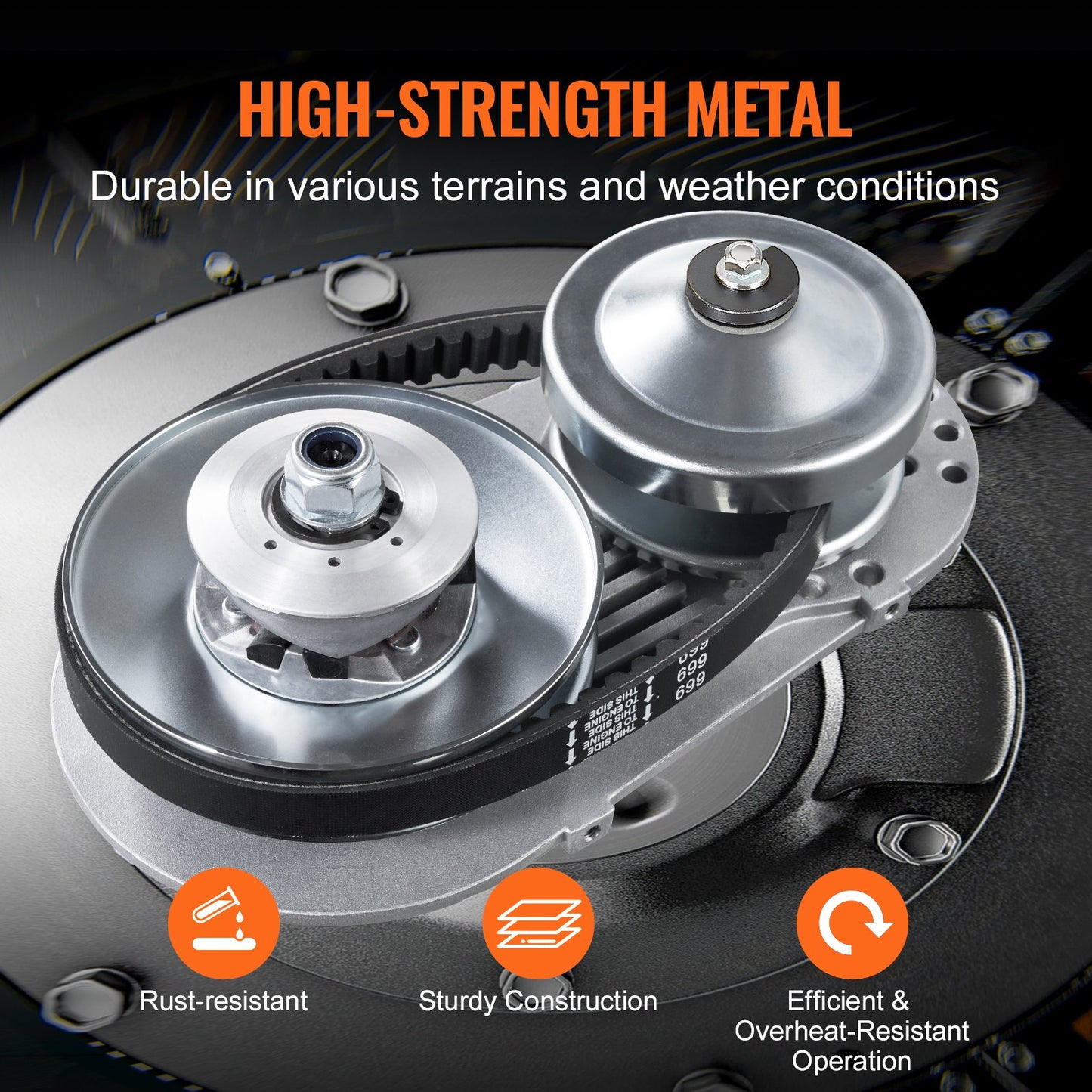 Drivkoppling, 2-8 hk motor, 2000 varv/min höghållfast drivkoppling med asymmetriskt designade hjul och robust gummirem, robust och hållbar koppling med kompletta tillbehör, passar olika motorer.