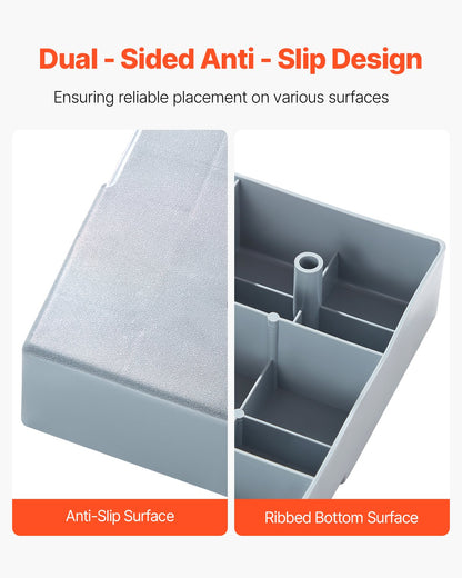 Mini-splitplatta, för kanalfria luftkonditioneringsvärmepumpsystem på 9000-36000 BTU, 960x460x74 mm plastutomhuskondensorutrustning, vibrationsdämpande dynor för värmepumpsystem, maxbelastning 181 kg