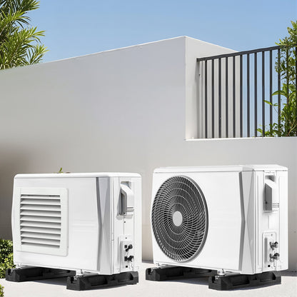 Golvmonteringssats för minisplit-luftkonditioneringssystem, golvmonterad markplatta för 9000-36000 BTU AC-värmepumpsystem, kraftiga antivibrationsdynor i gummi, maxbelastning 1000 kg