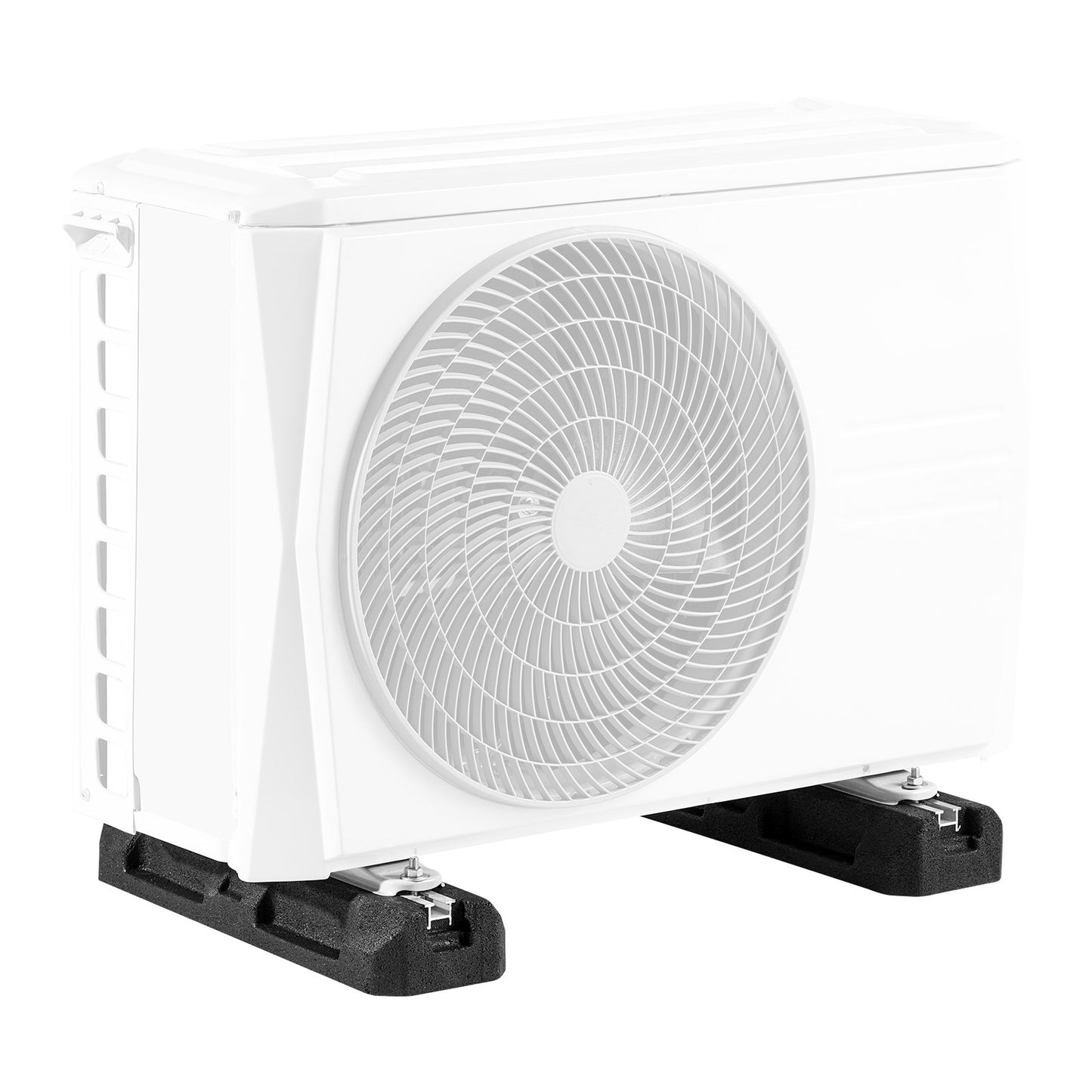 Golvmonteringssats för minisplit-luftkonditioneringssystem, golvmonterad markplatta för 9000-36000 BTU AC-värmepumpsystem, kraftiga antivibrationsdynor i gummi, maxbelastning 1000 kg