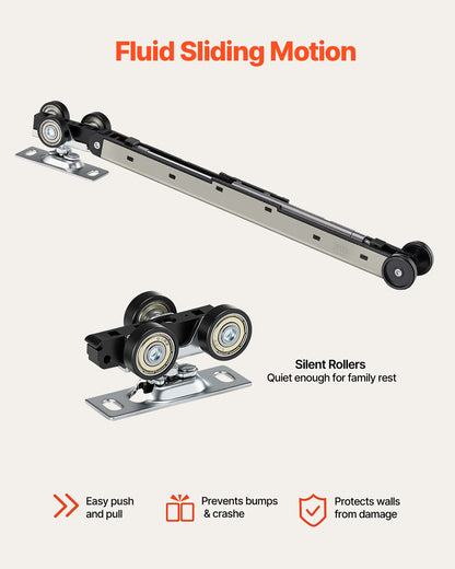 Skjutdörr i fickformat, 765 x 2035 mm, 5-liters enkel skjutdörr i frostat glas med beslag, robusta fickdörrar i massivt trä och MDF med vattentät yta för sovrum, kök, arbetsrum