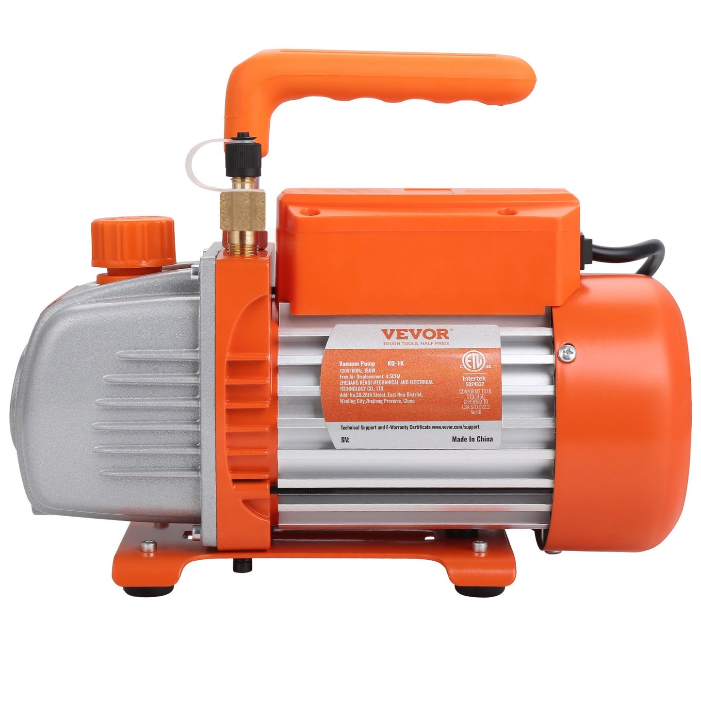 1/4 hk HVAC-vakuumpump och mätarsats 4 CFM grenrörsmätarsats med slang